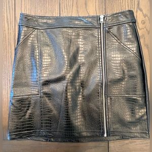 NWT! Express Black Vegan Leather Skirt | Size 8